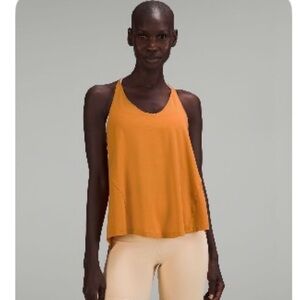 Lululemon Modal Silk Yoga Tank Top Autumn Orange Size 8